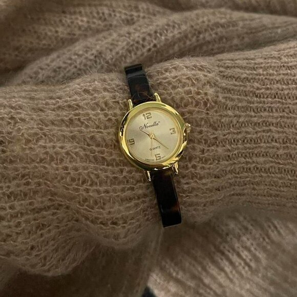 Vintage Novella amber gold plated bracelet watch need battery replacement - Picture 7 of 8